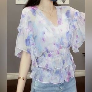 The Kooples printed Top size 2